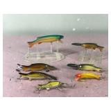 Lot of 7 Fishing lures - 2 Shal A Miner - 3 Droop Snoops - 2 Doll Ditch Digger