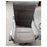 Glass top Patio Table with 4 swivel chairs