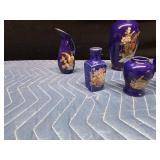 9 Oriental cobalt blue ceramic items
