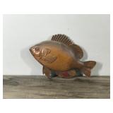 Vintage Plastic Grain Belt Crappie / Rock Bass Wall Hanging Fish Advertising Decor