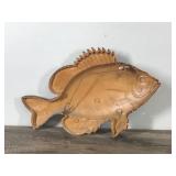 Vintage Plastic Grain Belt Crappie / Rock Bass Wall Hanging Fish Advertising Decor