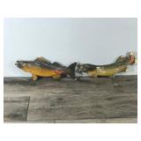 2 - Vintage Chalkware Grain belt Wall Hanging Fish Advertisement Decor
