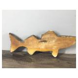 2 - Vintage Chalkware Grain belt Wall Hanging Fish Advertisement Decor