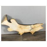 2 - Vintage Chalkware Grain belt Wall Hanging Fish Advertisement Decor