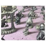 Large Lot of Collectible Pewter Figurines and More