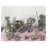 Large Lot of Collectible Pewter Figurines and More