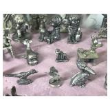 Large Lot of Collectible Pewter Figurines and More