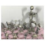 Large Lot of Collectible Pewter Figurines and More