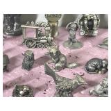 Large Lot of Collectible Pewter Figurines and More