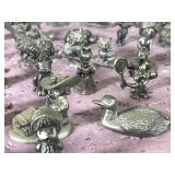 Large Lot of Collectible Pewter Figurines and More