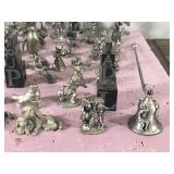 Large Lot of Collectible Pewter Figurines and More