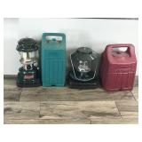 2 - Coleman Lanterns with Cases - 1 is gas and the other is propane