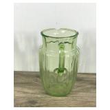 Collectible Uranium Glass Pitcher - Glows Green when hit with a Black Light