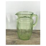 Collectible Uranium Glass Pitcher - Glows Green when hit with a Black Light