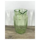 Collectible Uranium Glass Pitcher - Glows Green when hit with a Black Light