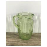 Collectible Uranium Glass Pitcher - Glows Green when hit with a Black Light