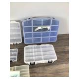 Lot of 5 Plastic Tackle Boxes