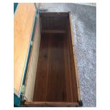Wood Bench / Chest with Cloth Top