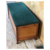 Wood Bench / Chest with Cloth Top