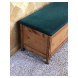 Wood Bench / Chest with Cloth Top