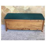 Wood Bench / Chest with Cloth Top