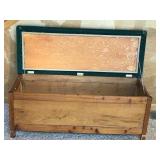 Wood Bench / Chest with Cloth Top
