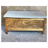 Wood Chest with Cloth Top