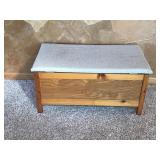 Wood Chest with Cloth Top