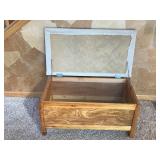 Wood Chest with Cloth Top