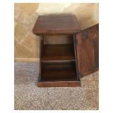 Pair of Wood Night Stands with Shelving