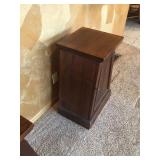 Pair of Wood Night Stands with Shelving