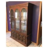 2 - Piece Wood China Hutch with Glass Front and Shelves