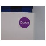 Queen Microfiber Sheet Set Blue/Black Gingham - Room Essentials