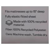 Queen Microfiber Sheet Set Blue/Black Gingham - Room Essentials
