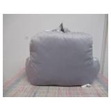 Comfort Bay Gray/White Plush Bed Rest Pillow
