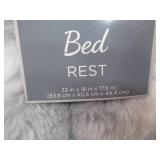 Comfort Bay Gray/White Plush Bed Rest Pillow