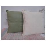 Two Sage Green 18x18 inch Decorative Pillows