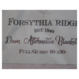 Full/Queen 90in x90in Down Alternative Blanket-Pink Flower Print