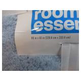 Room Essentials Baby Blue Jacquard Plush Blanket 90in x 92in
