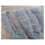 Room Essentials Baby Blue Jacquard Plush Blanket 90in x 92in