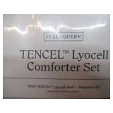 3pc Full/Queen TENCEL Comforter and Sham Set Light Teal Green