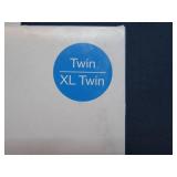 Room Essentials Twin/XLTwin Cotton Blend Sateen Duvet Cover and Sham Set Ivory/Light Blue/Khaki Geo