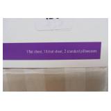 Queen Microfiber Sheet Set Khaki Gingham - Room Essentials