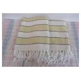 Pair of Woven Fringe Border Throw Blankets