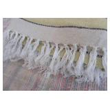 Pair of Woven Fringe Border Throw Blankets