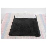 2 Piece Set Luxurious Black Bath Rug