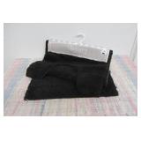 2 Piece Set Luxurious Black Bath Rug