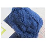 Oversized Dark Blue Wearable Blanket Jacquard Plush Wearable Blanket