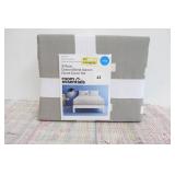 3 Piece Cotton Blend Sateen King Duvet Cover Set