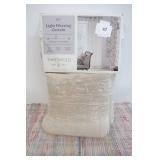 54"x84" Light Filtering Textured Weave Window Curtain Panel Off White - Threshold